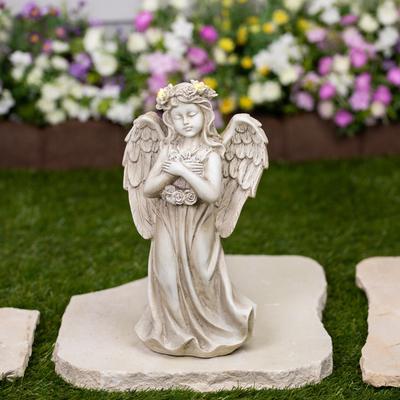 Northlight "LED Lighted Standing Cherub Angel Statue - 12"""