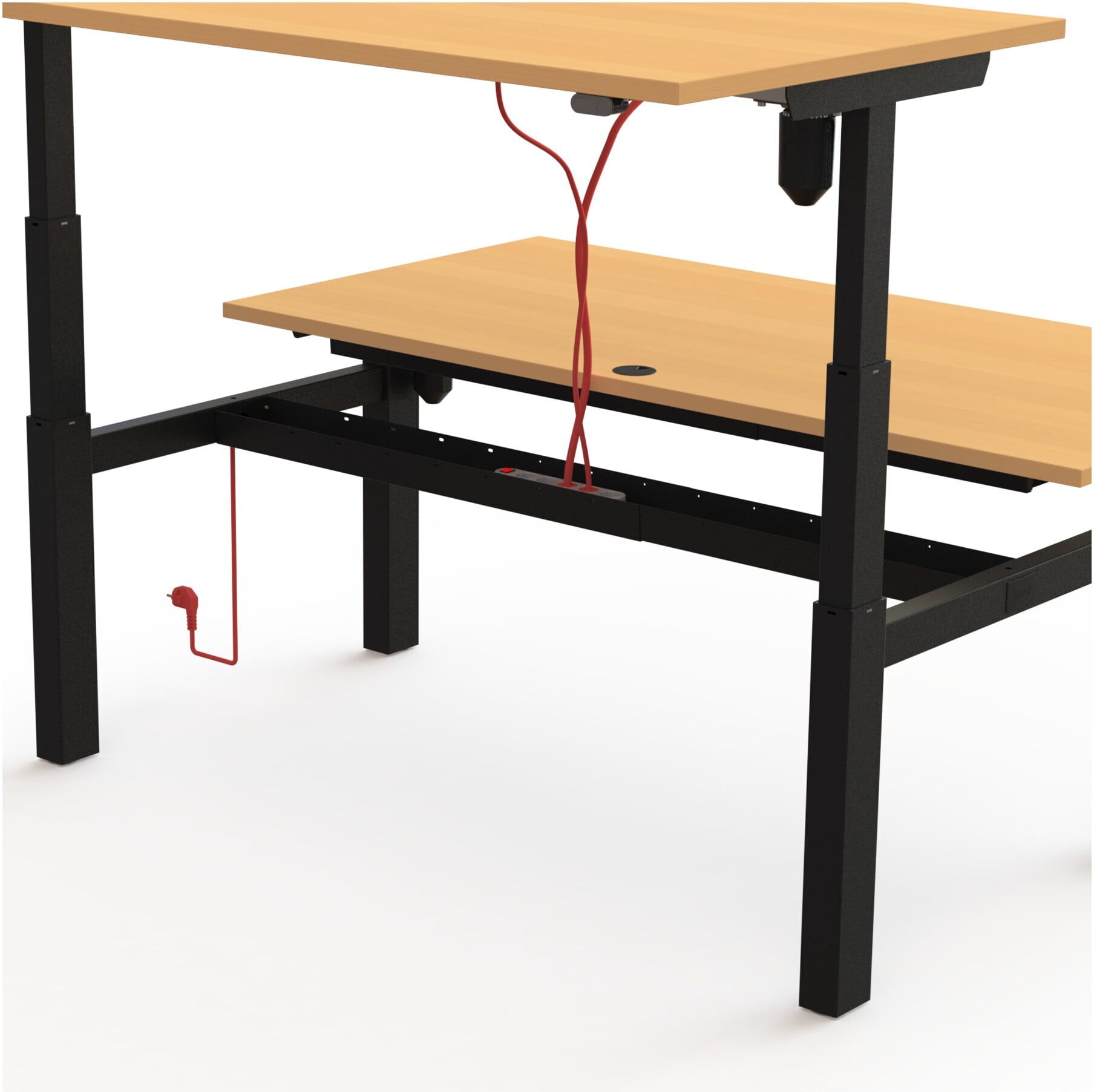 STIER Universal-Kabelkanal elektrisch höhenverstellbare Tische Schwarz (907787)