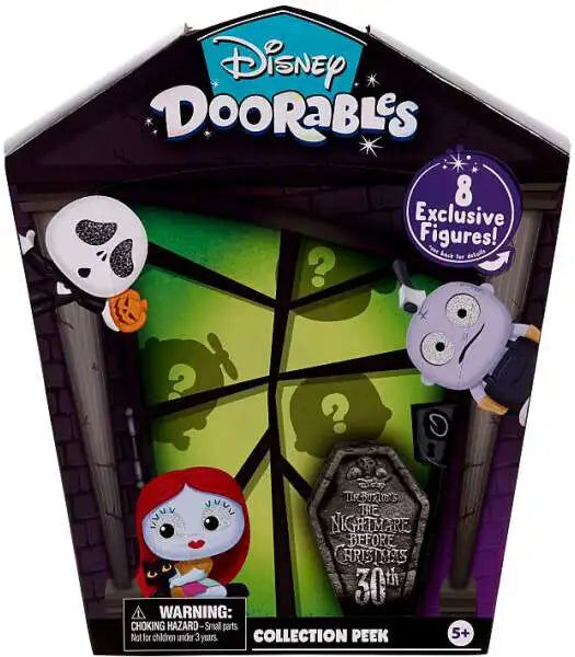 Disney Doorables The Nightmare Before Christmas Collection Peek Figure Set - 8 Exclusive Miniature Figures - Ages 3 and Up - Just Play