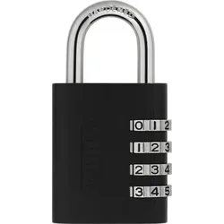 AV-Zahlen-Vorhangschloss 158KC/45 AP050, Zinkdruckguss, schwarz