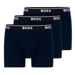BOSS für Herren. 50475282 3er-Pack marineblaue Logo-Boxershorts (S), Heimtextilien, Baumwolle