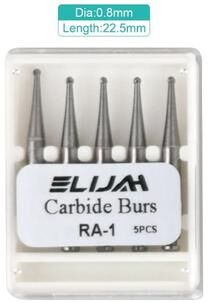 Uplift Essentials 5 Pcs Tungsten Carbide Dental Burs Round 2.35mm For Low Speed Handpiece ra1