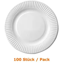 Einwegteller NatureStar BIO Pappe rund Ø 230 mm 100 Stück lebensmittelecht, umweltfreundlich, Packabgabe