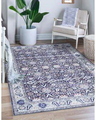Beverly Rug Vintage Traditional Machine Washable Non Slip Area Rugs for Living Room Bedroom Kitchen