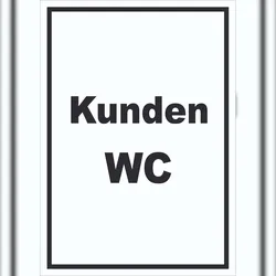HB-Druck Kunden WC Schild mit Text Toilette hochkant A0 (841x1189mm)