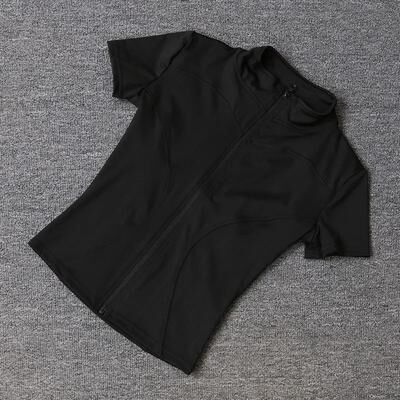 Uplifted Goods Waist Slimming Zip Up Top For Women Lightweight And Quick Dry black l
