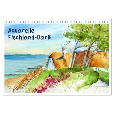 Aquarelle - Fischland-Darß (Tischkalender 2027 DIN A5 quer), CALVENDO Monatskalender