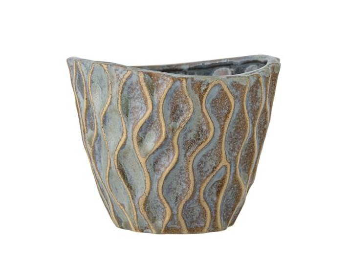Bloomingville Creative Collection Feren bloempot, blauw, aardewerk, T12xH10 cm