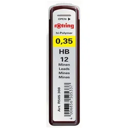 Dymo, Bleistiftminen, Feinminen (120 Stk., 0.35 mm, HB)
