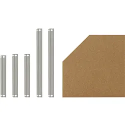 shelfplaza HOME 70x45 cm Fachboden-Set Eckregal in verzinkt für HOME Eckregale