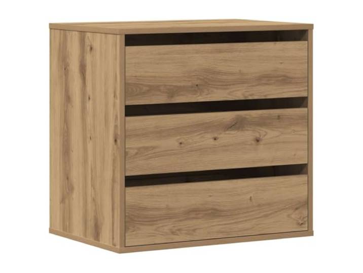 Kommode Eiche artisan, 60x41x58 cm mit 3 Schubladen, Holzwerkstoff Holzwerkstoff, feuchtigkeitsbeständig, Ausstellungsplatte, leichte Reinigung, stabile Konstruktion