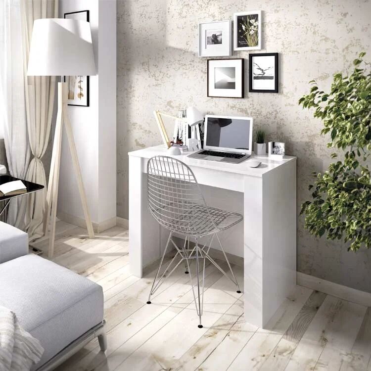 garneroarredamenti Tavolo 51/237cm consolle allungabile moderno bianco lucido Demetra