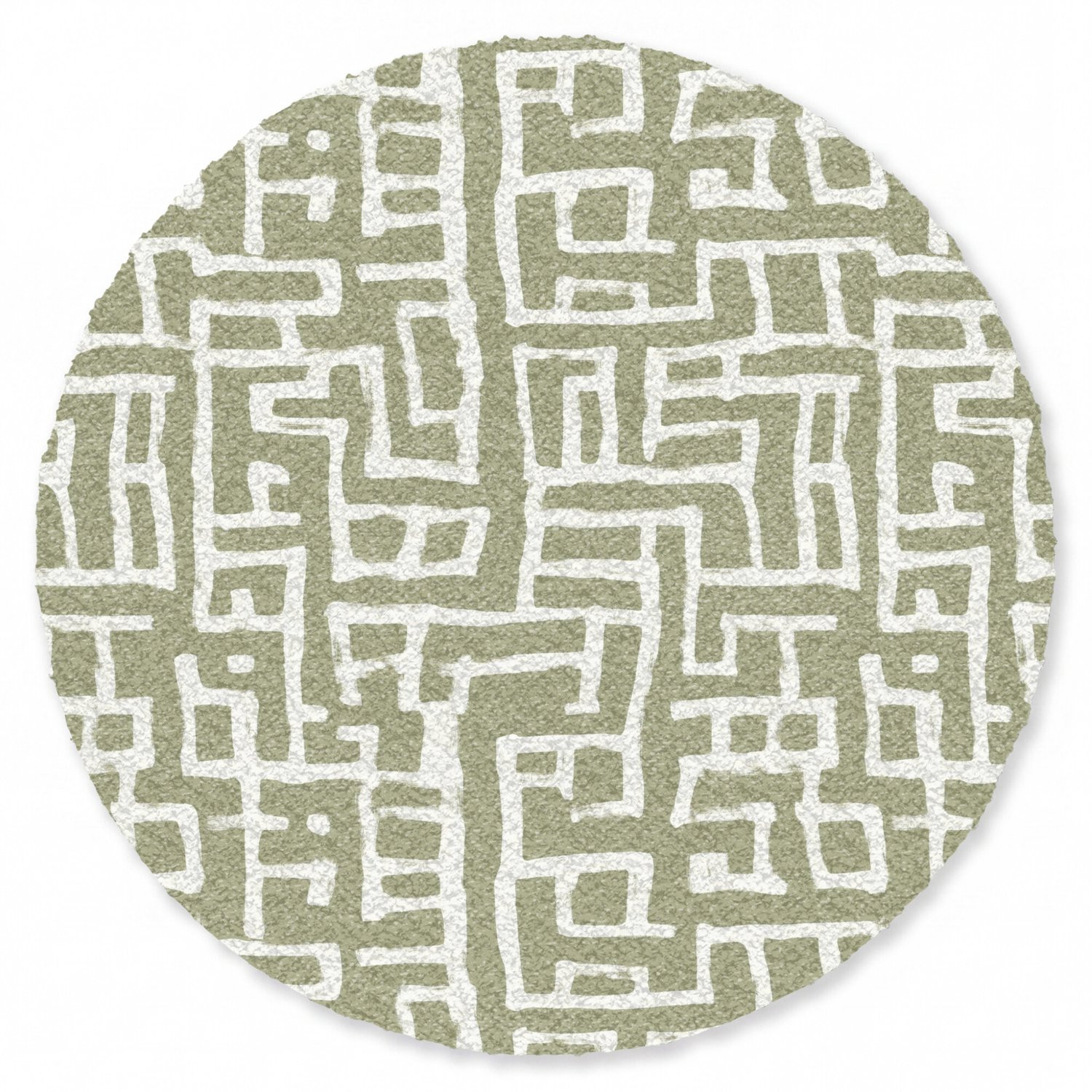MuchoWow Ronde Deurmat met Grafisch Patroon - Groen - Diameter: 120 cm