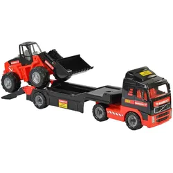 Mammoet Cavallino Truck mit Anhänger und Bagger