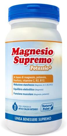 Natural Point Magnesio Supremo Potassio+ 150 g Integratore Per Stanchezza e Affaticamento
