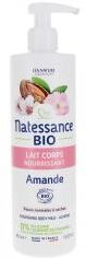 Natessance Lait Corps Nourrissant Amande Peaux Normales à Sèches Bio 400 ml - Flacon-Pompe 400 ml
