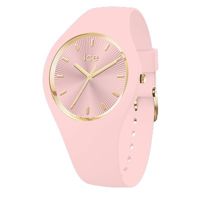 Quarzuhr ICE-WATCH "ICE champagne", rosa, Armbanduhren, Damen, Quarzuhr, Armbanduhr, Damenuhr, Silikonarmband, analog