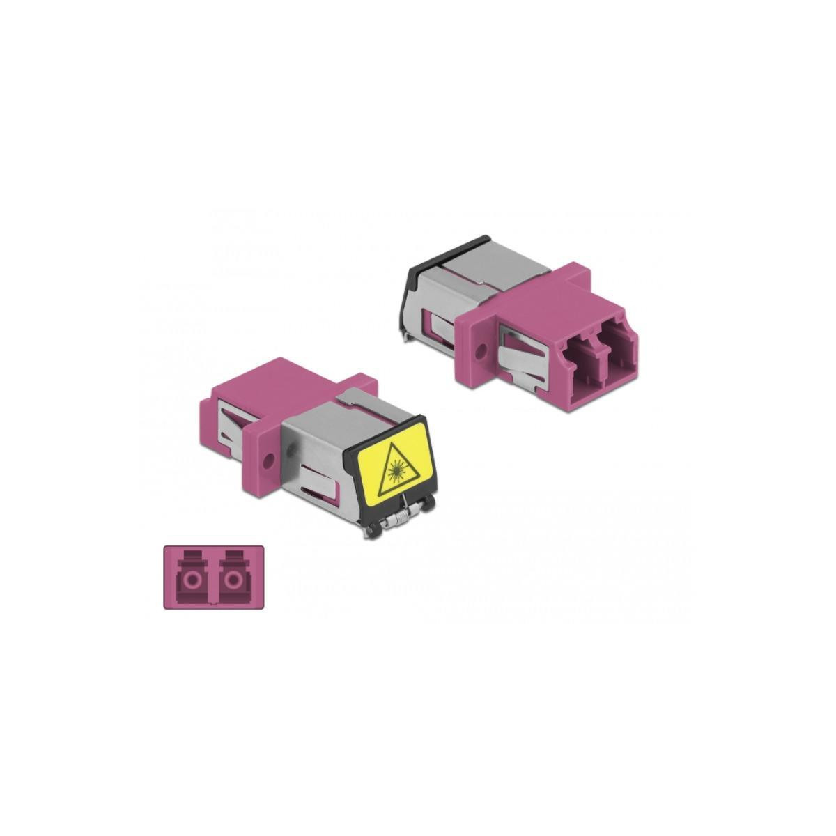 Delock Optische koppeling LC Duplex naar LC Duplex, multimode OM4, paars