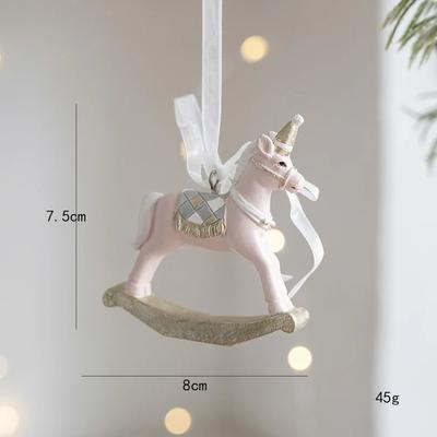 Uplift Treasures Retro 3D Christmas Tree Bell Resin Ornament pinkunicorn