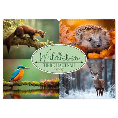 Waldleben - Tiere hautnah (Wandkalender 2027 DIN A2 quer), CALVENDO Monatskalender