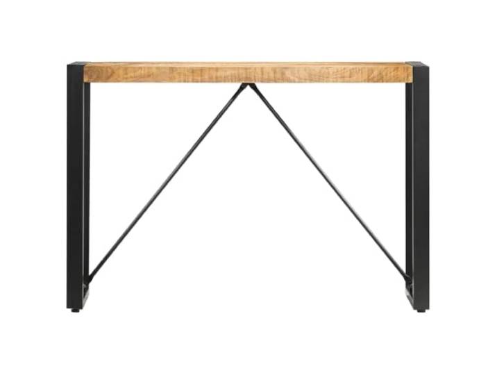 Konsolentisch 110 x 35 x 76 cm aus massivem Mangoholz und schwarzem Eisen Massives Mangoholz, schwarz pulverbeschichteter Stahl, poliert lackiert und lackiert, Montage erforderlich, Befestigung an