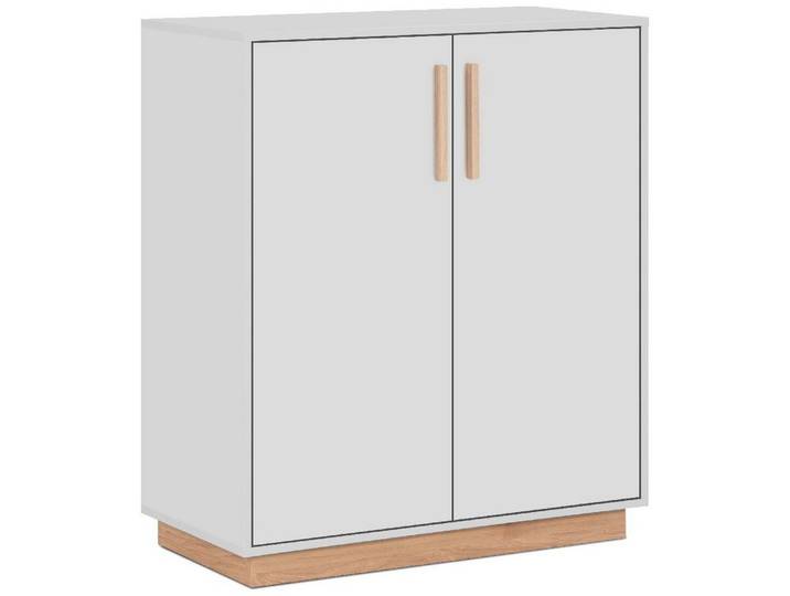 Finori Kommode, Steingrau, Dekor Jackson Hickory, Modern, ABS-Kante, 82 x 94 x 40 cm