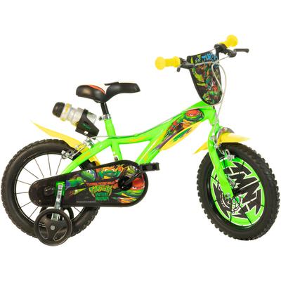 Kinderfahrrad DINO BIKES "Turtles 16" Kinderfahrrad 4-7 Jahre" Gr. 30, grün, Fahrräder, Kinder, 16 Zoll (40,64cm) hinten: 14 Zoll (35,56cm)