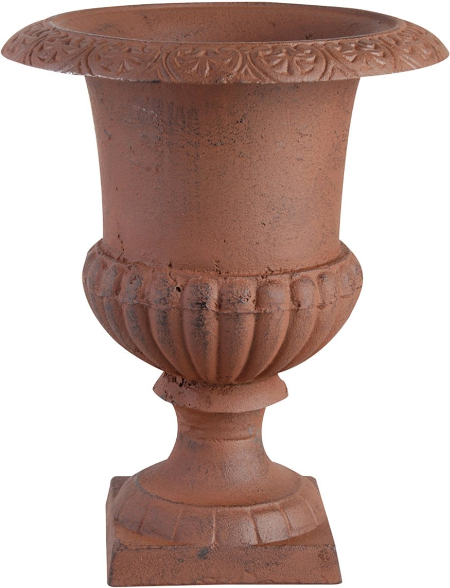 Esschert Design Franse hoge vaas Antiek roestbruin Hoogte: 22 cm