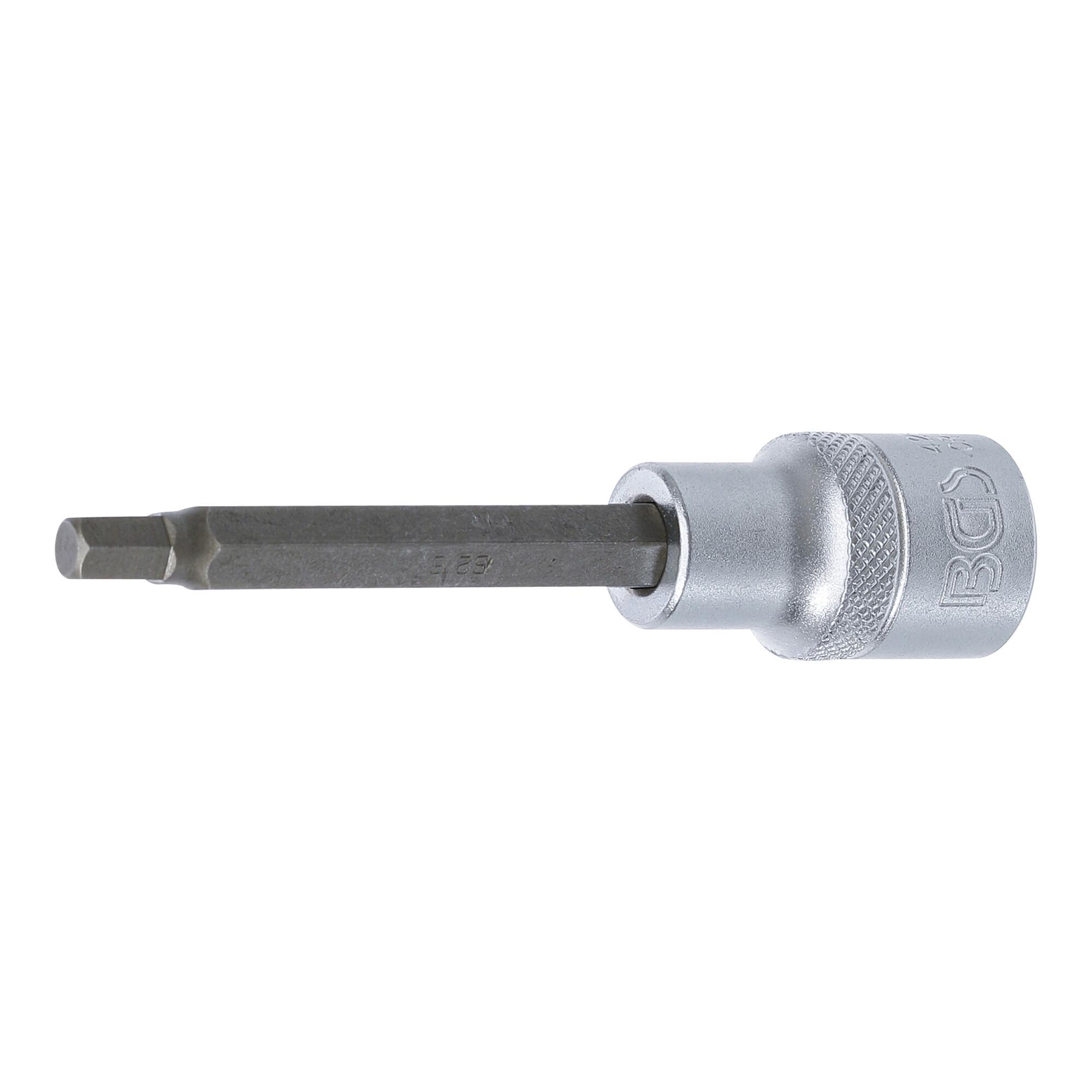BGS Bit-Einsatz 4261, Länge 100 mm, Antrieb Innenvierkant 12,5 mm (1/2"), Innensechskant 6 mm ; BGS technic)