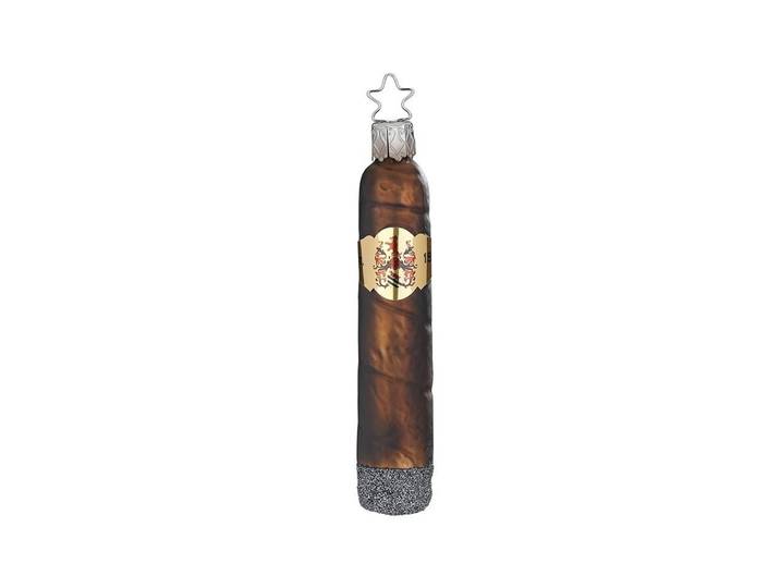 Weihnachtsbaumkugel INGE-GLAS Zigarre 45057 cm 1 Stück , braun, H:11,5cm, Glas, Weihnachtsbaumkugeln, Weihnachtsbaumkugel