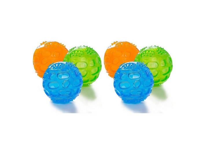 LuxusKollektion Spielball Hundespielzeug Quietschball Naturkautschuk 7.5cm 3er-Pack (2-St)