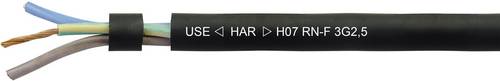 HELU 558445 Gummischlauchleitung H07RN-F 3G 1.5mm² Schwarz Meterware