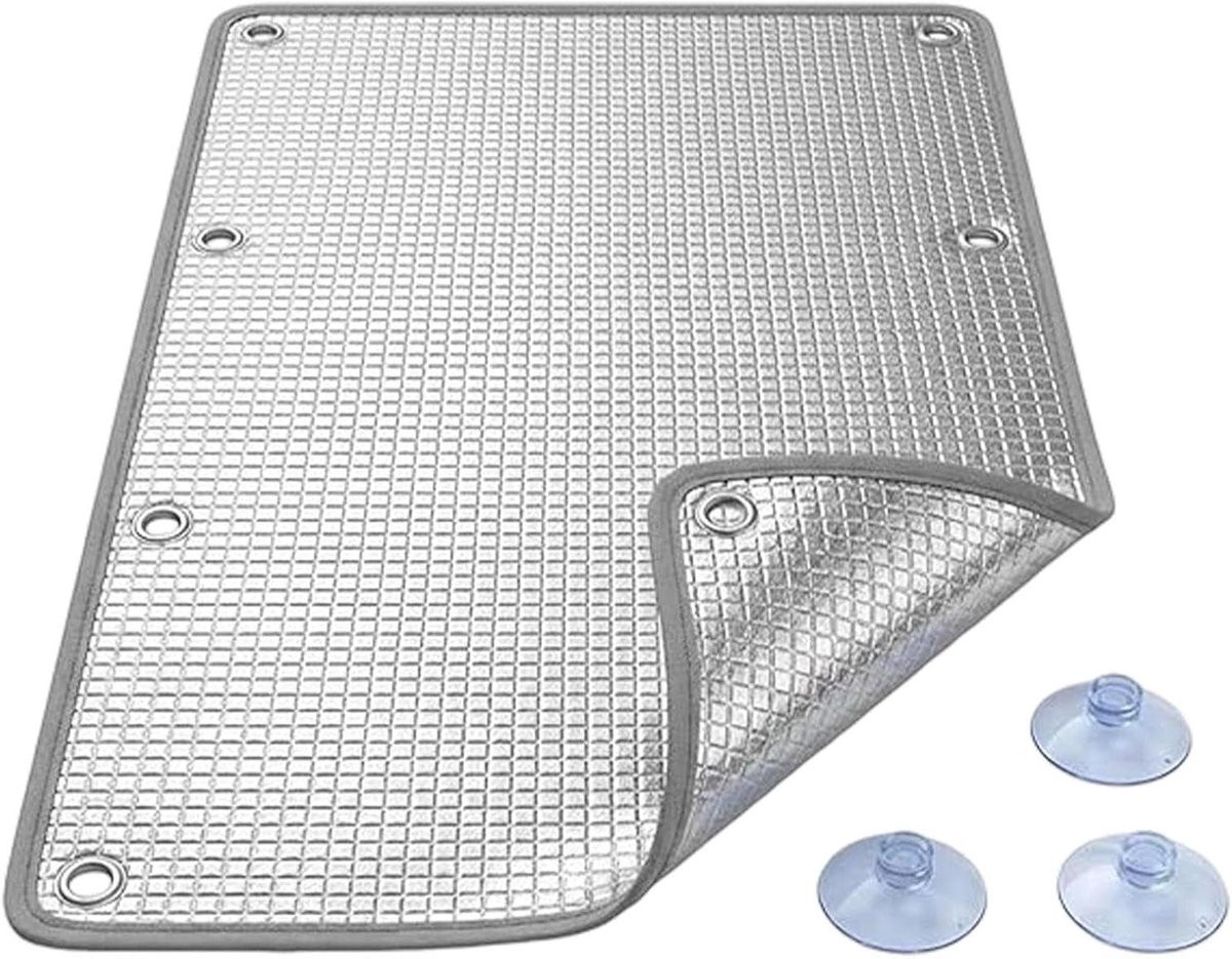 Isolatiefolie Ramen Zilver - Reflecterende Aluminium Zonwering - 70 x 100 cm