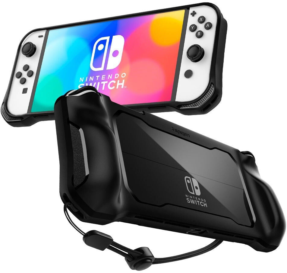 Spigen Nintendo Switch OLED Rugged Armor Cover - Sort