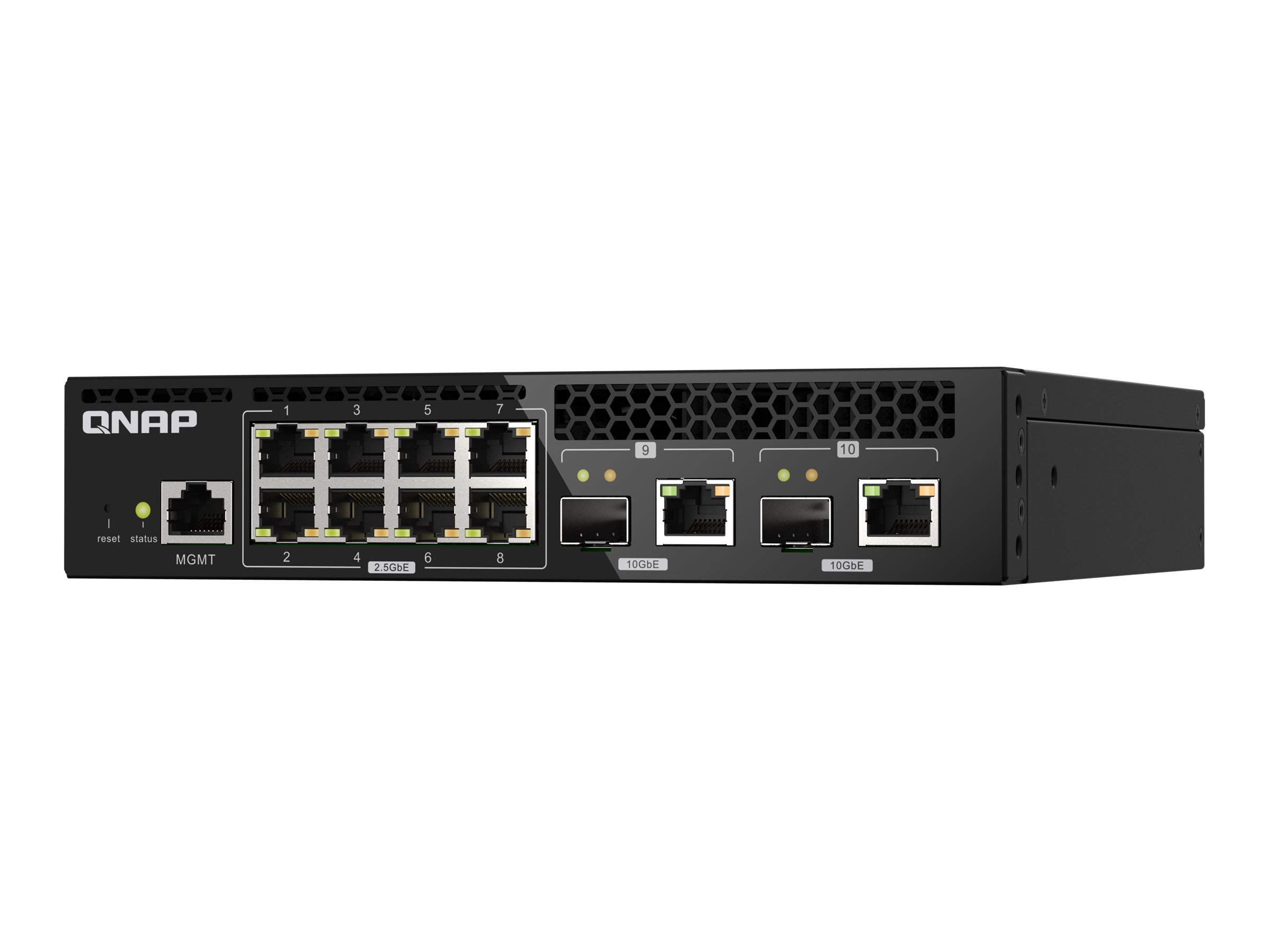 QNAP QSW-M2108R-2C, Managed, L2, 2.5G Ethernet (100/1000/2500), Vollduplex, Power over Ethernet (PoE), Rack-Einbau