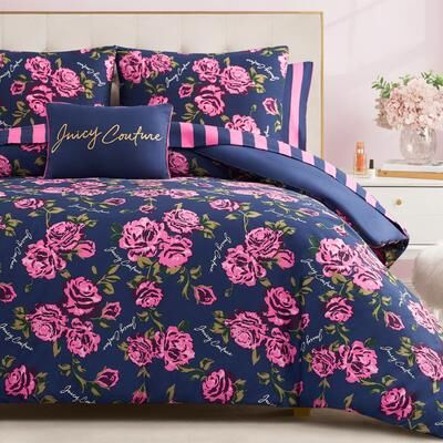 Juicy Couture Rose Logo Comforter Sets Bed in a Bag