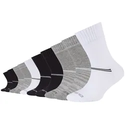 10er Pack camano Mesh Ventilation Crew Socken Kinder 9997 - black mix 35-38
