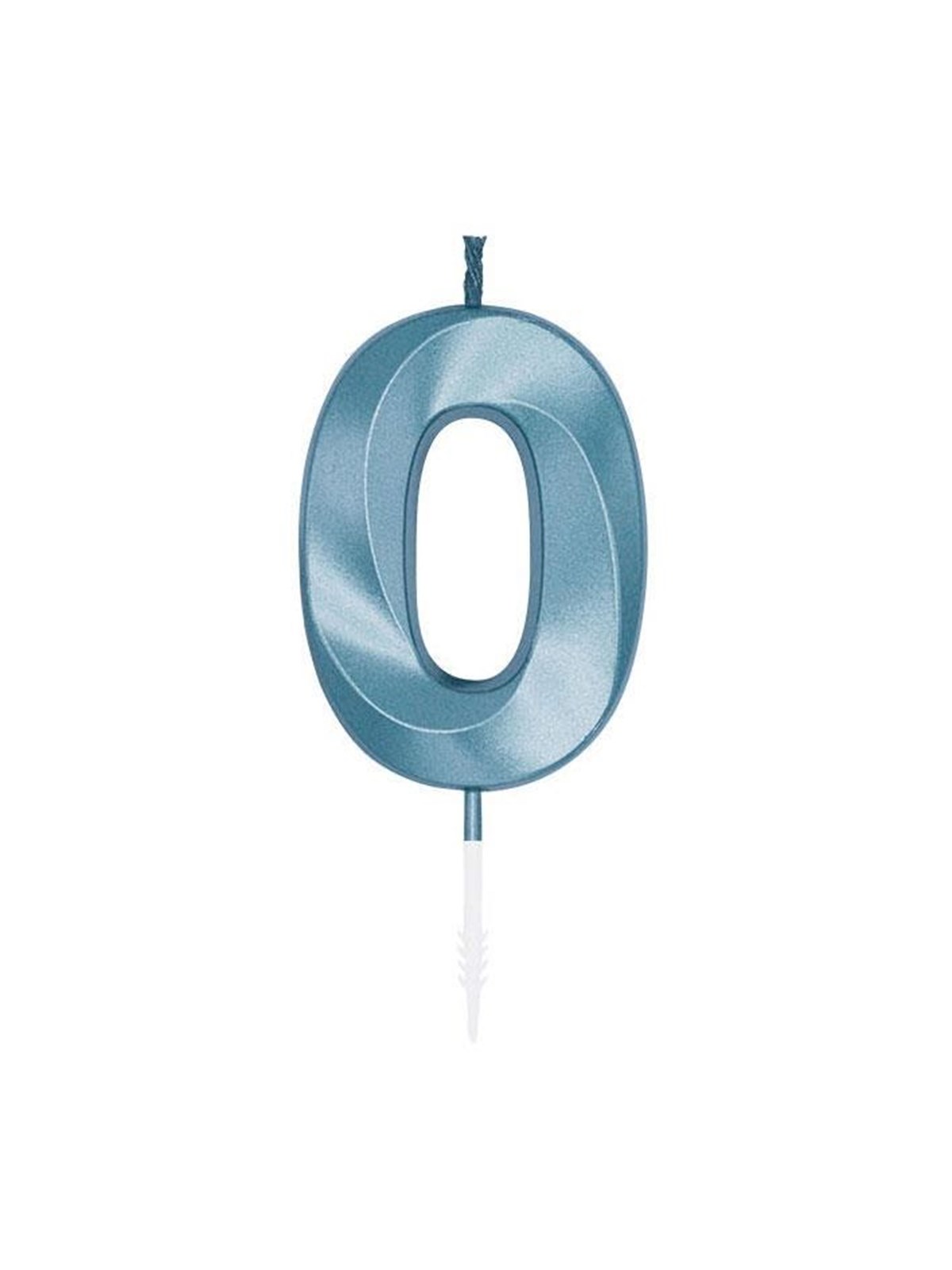 Globos Cake Candle 6cm Metallic Light Blue no. 0