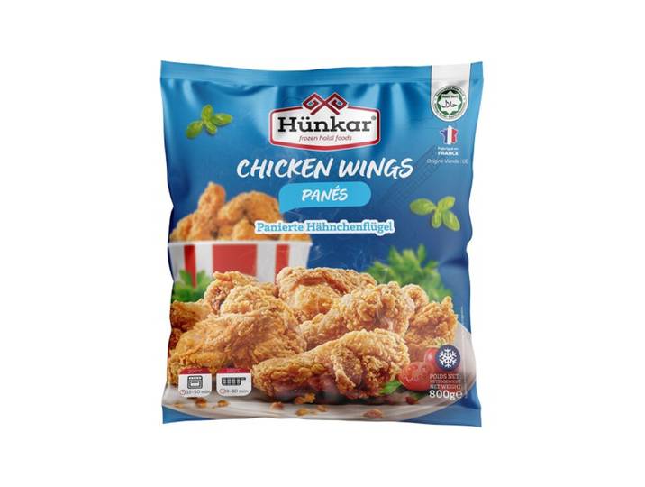 HÜNKAR Ailes de poulet panées Halal 800 g
