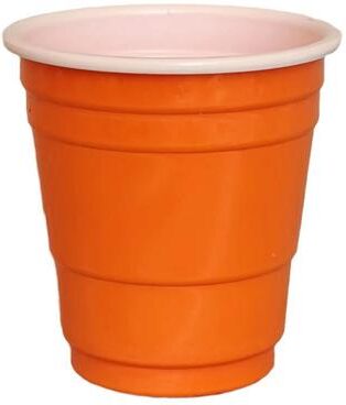 The Handy Homestead Disposable Shot Glasses Mini Plastic Party Cups orange