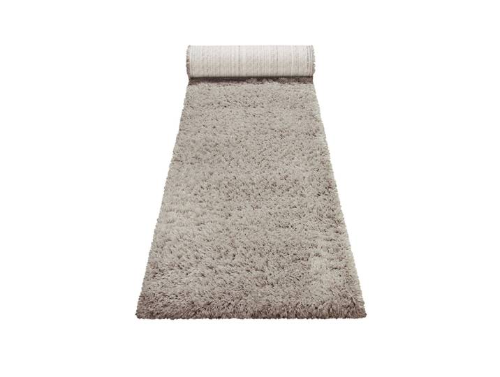 Tapis de couloir uni beige taupe 100% de matière recyclée 80x300