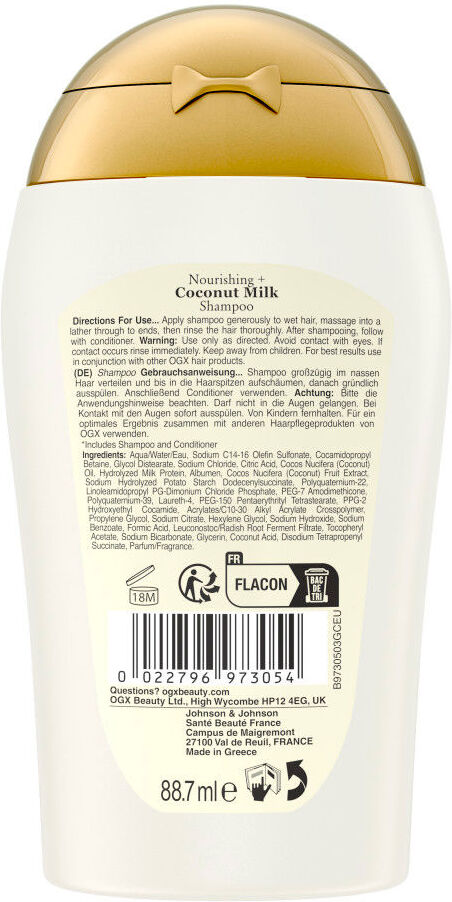 Ogx Shampoing capillaire au lait de coco 88 ml