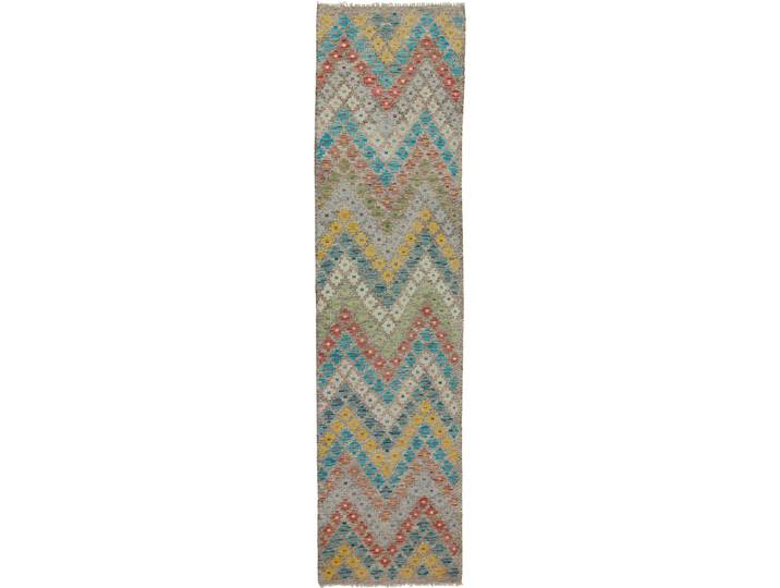 Kelim Afghan Heritage Teppich 77x302 Handgewebt Orientteppich Läufer Wolle