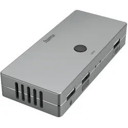 Hama KVM-Switch 4 Ports 3x USB-A 1x HDMI Grau Plug & Play