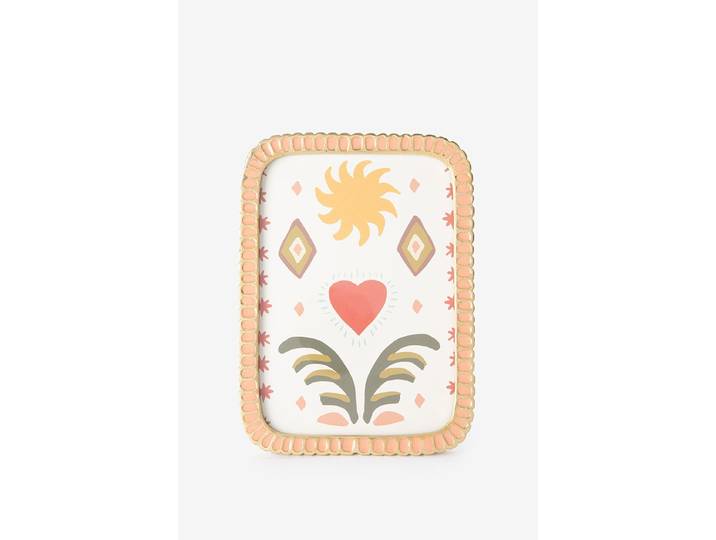 Roze scalloped enamel fotolijst