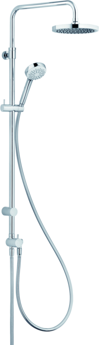 Kludi Logo Dual-Shower-System 6809305-00 chrom, mit Kopf- und Handbrause