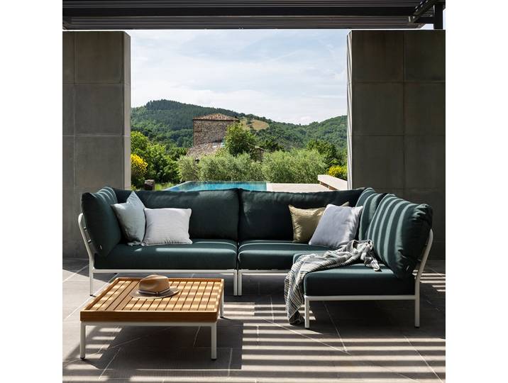 Houe LEVEL 2 Loungeset Alpine mit Kaffeetisch 81x81 Platte Bambus