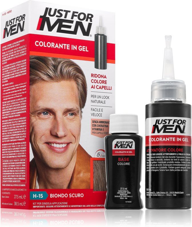 Just for Men Color Kit préparation colorante cheveux pour homme teinte H-15 Dark Blond / Lightest Brown 1 pcs