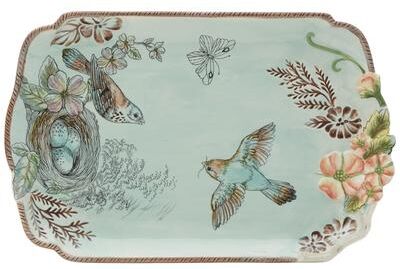 Fitz and Floyd English Garden Serving Platter, 17 Inch - 17-in