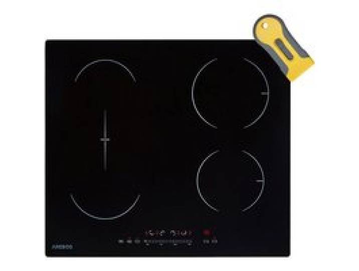 AREBOS Table de cuisson à induction 7200 W 4 plans de cuisson avec 2 zones flexibles 59 cm Autonome avec Sensor Touch minuterie